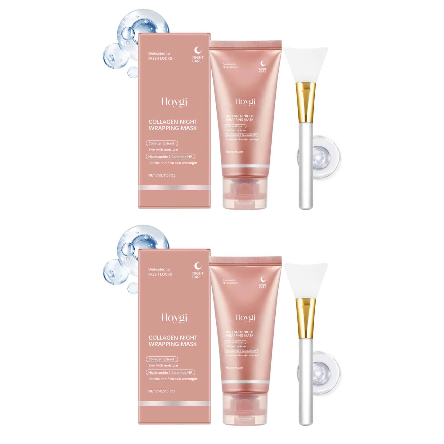 Collagen Peel off Face Mask Pore Shrinking Hydrating Moisturizing Night Wrapping Mask Cream Firming Skin Peel-Off Facial Mask