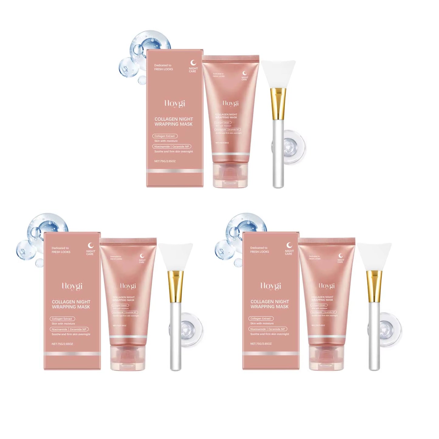 Collagen Peel off Face Mask Pore Shrinking Hydrating Moisturizing Night Wrapping Mask Cream Firming Skin Peel-Off Facial Mask