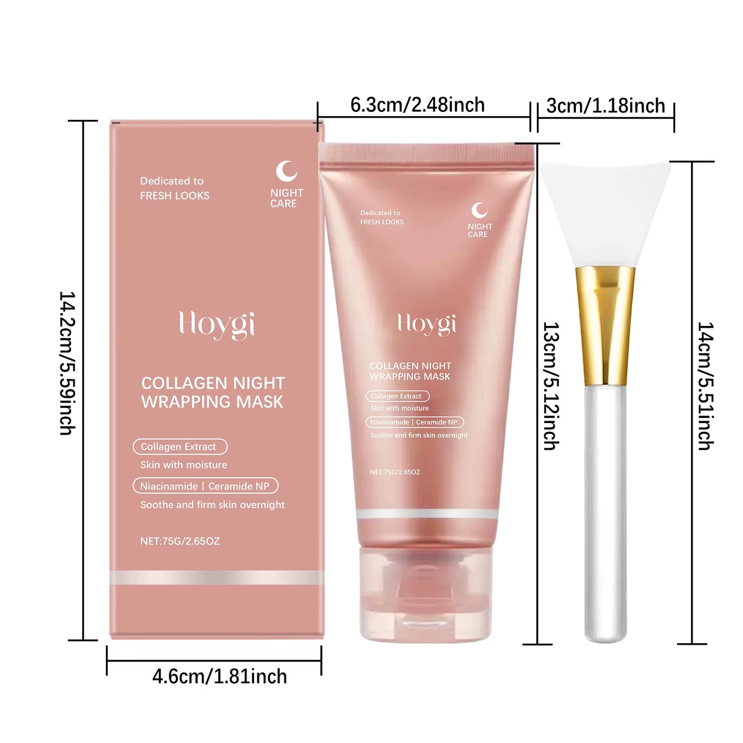 Collagen Peel off Face Mask Pore Shrinking Hydrating Moisturizing Night Wrapping Mask Cream Firming Skin Peel-Off Facial Mask